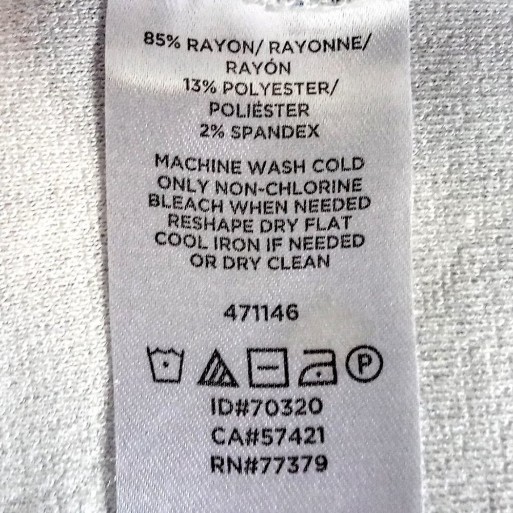 Ann Taylor Blue Black White Floral Sleeveless Knit Top - Picture 5 of 5